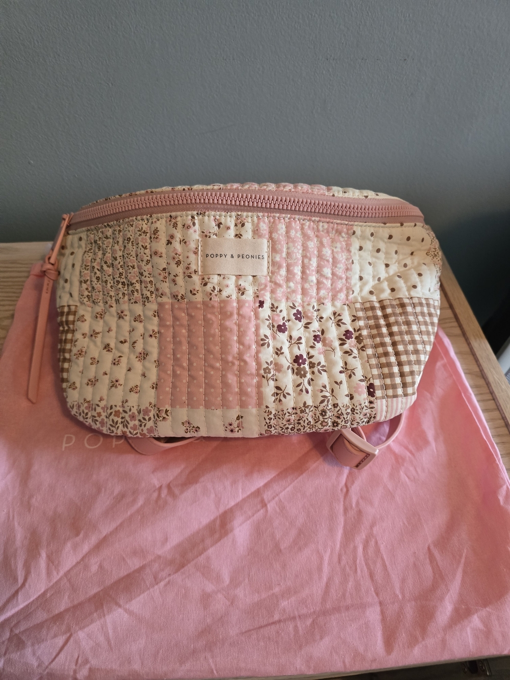 Poppy & Peonies Quilted Pink Floral large  Sidekick Bag - Picture 3 of 7